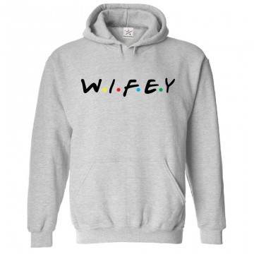 Wifey Classic Womens Adults Pullover Hoodie For Wives			 									 									